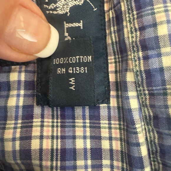 Ralph Lauren Men’s Classic Fit Button Down Blue Pink‎ Plaid Shirt  Large 16.5 - Picture 6 of 6